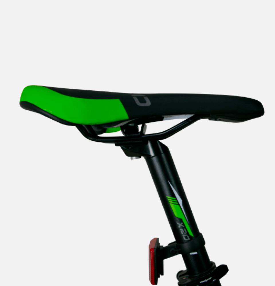 sillín bici montana x20 verde